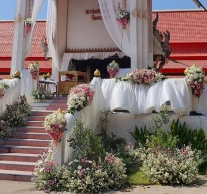 จัดดอกไม้งานศพ สุริยาหีบศพ