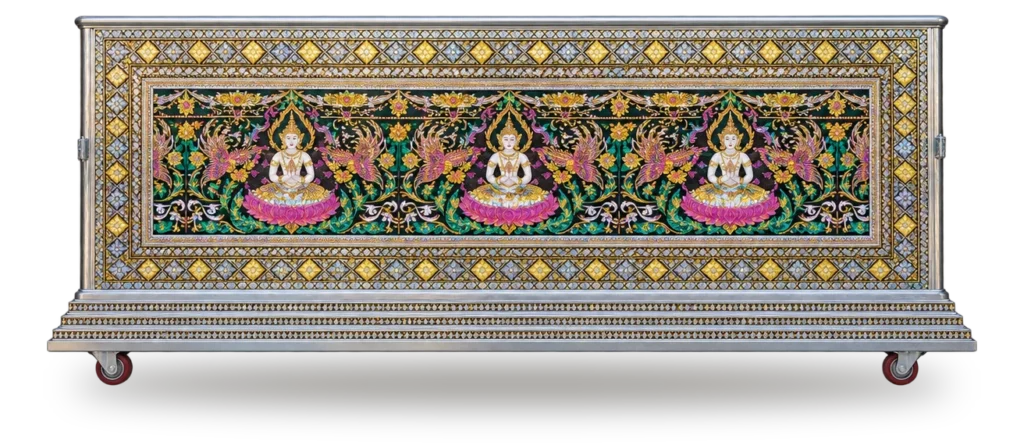 หีบศพปรับอากาศลายเทพพนมหลากสี (โลงเย็น)