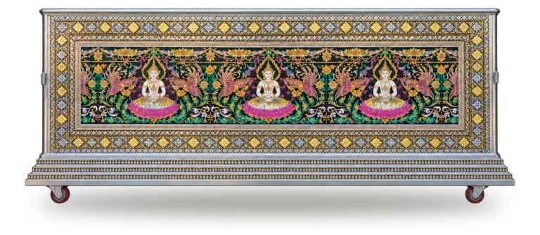 หีบศพปรับอากาศลายเทพพนมหลากสี (โลงเย็น)
