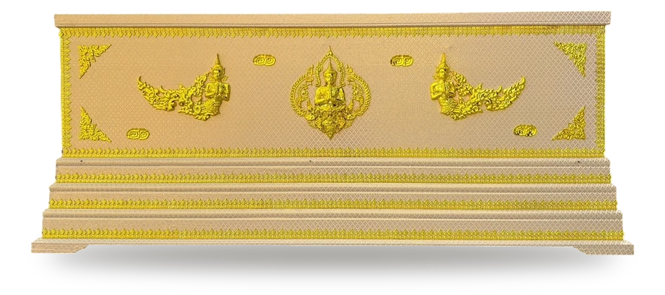 หีบผ้าตาดทองเต็มใบฐาน 3 ชั้น
