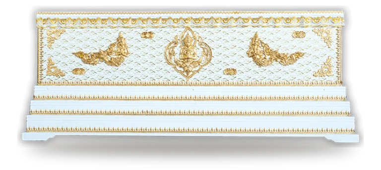 หีบศพผ้าลูกไม้ครึ่งใบฐาน 3 ชั้น